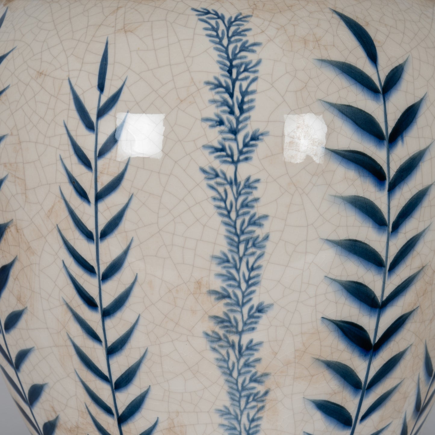 Blue Flora Amphora Vase