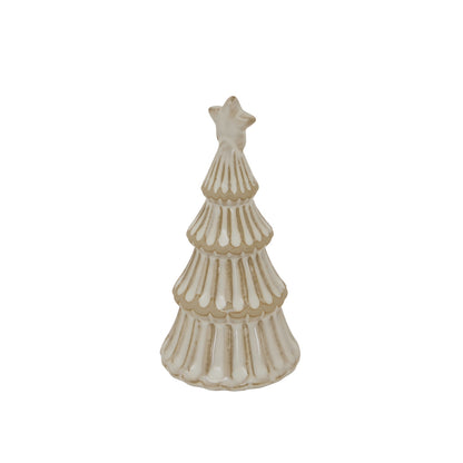 Alora Ceramic Snowy Layered Tree With Star