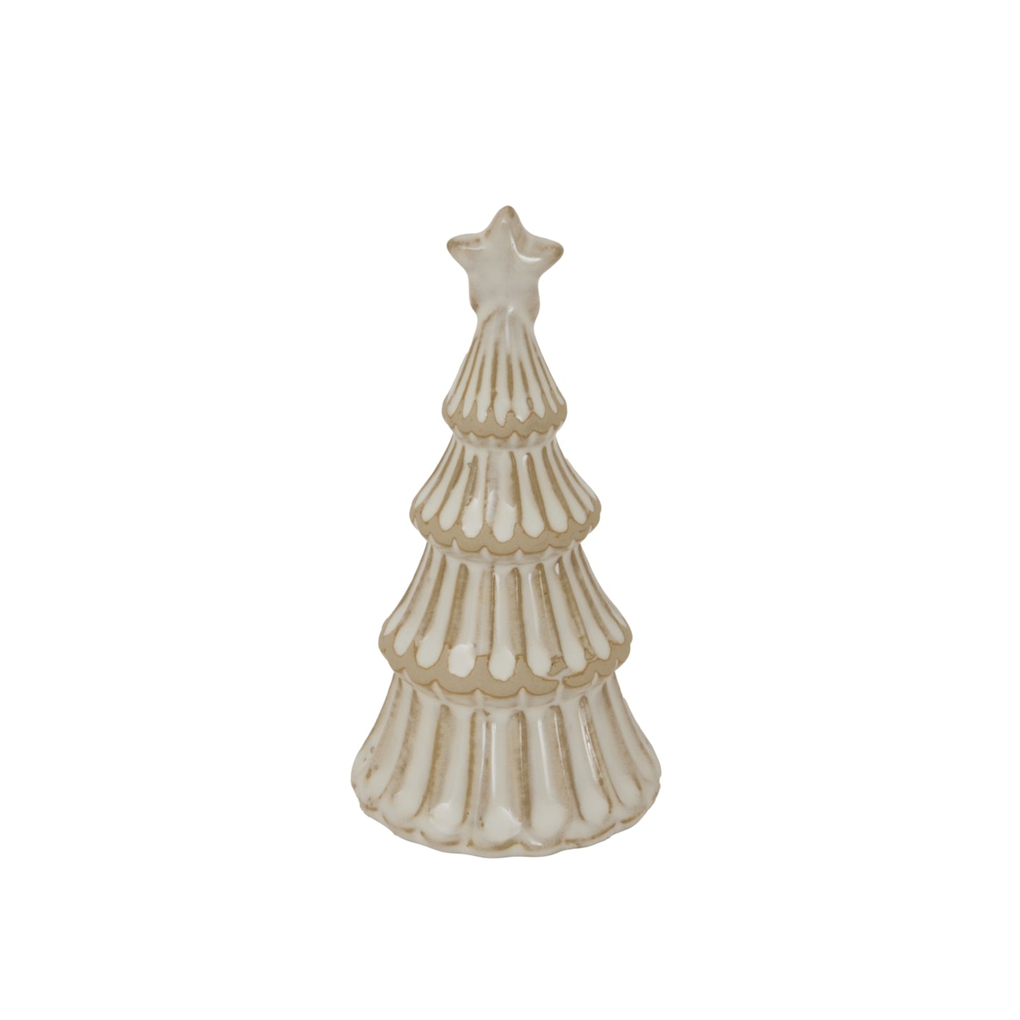 Alora Ceramic Snowy Layered Tree With Star