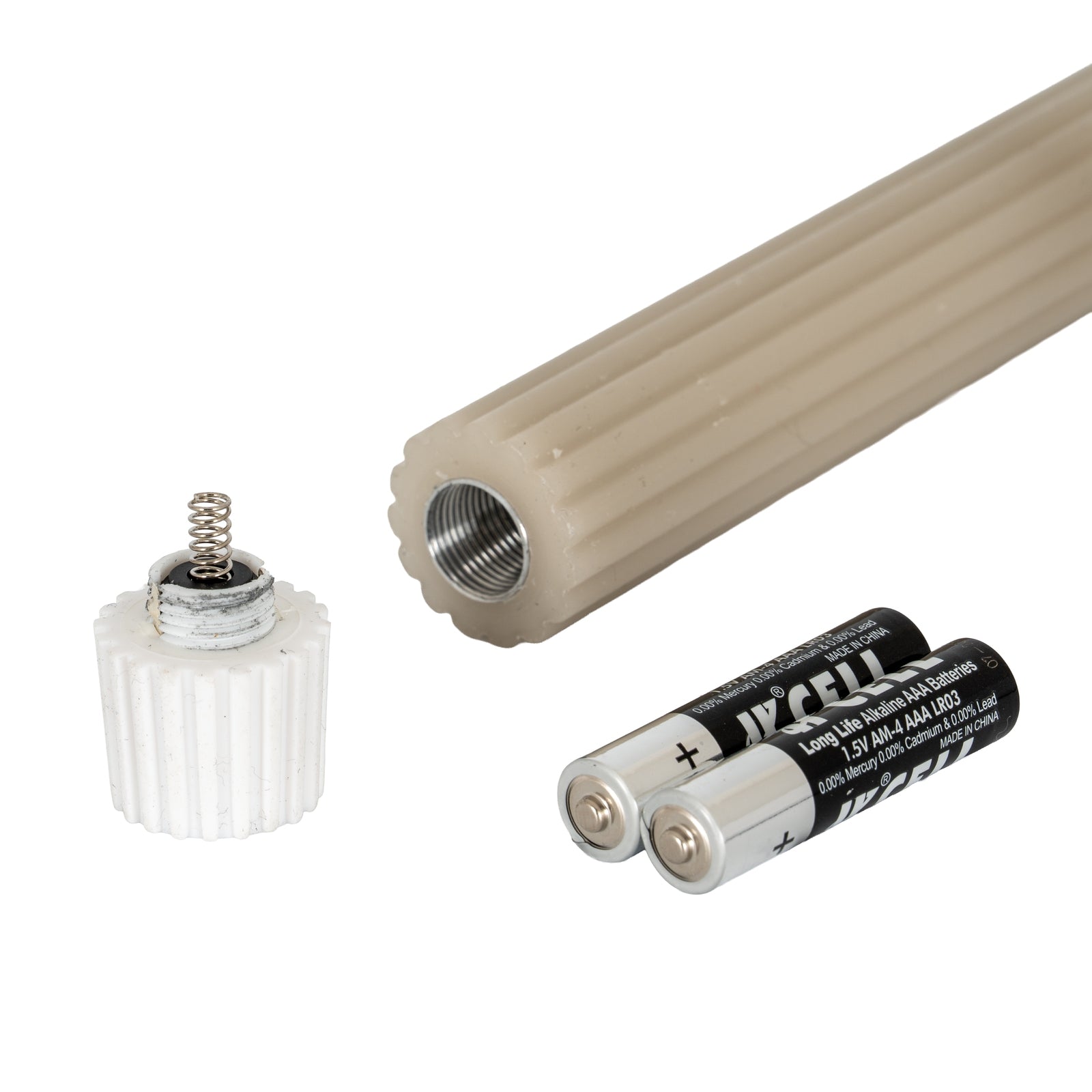 Luxe Collection Natural Glow Taupe  Ribbed Taper Candles