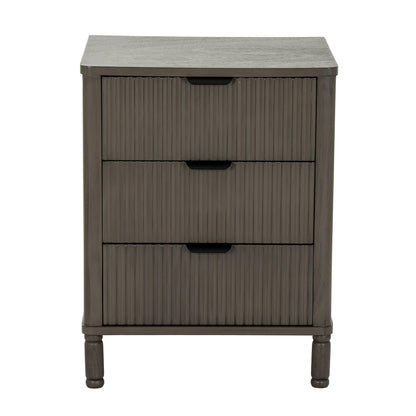 Reed Collection 3 Drawer Bedside Table