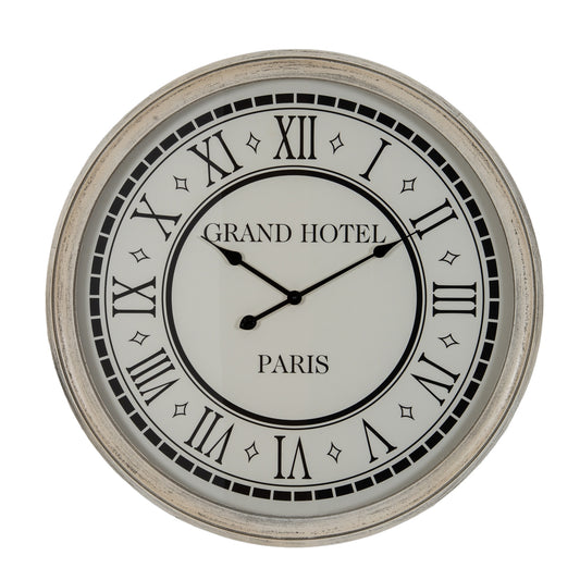 Hotel Paris Large Grey Clock With Glass
