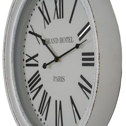 Hotel Paris White Clock With Glass
