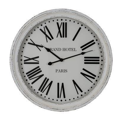 Hotel Paris White Clock With Glass