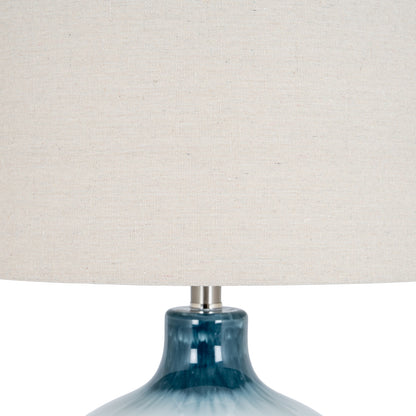 Ocean Shadows Table Lamp With Linen Shade