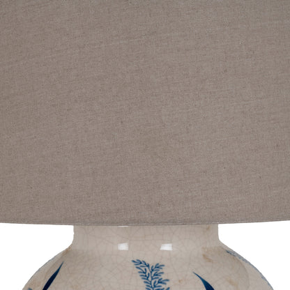 Blue Flora Ceramic Pot Lamp