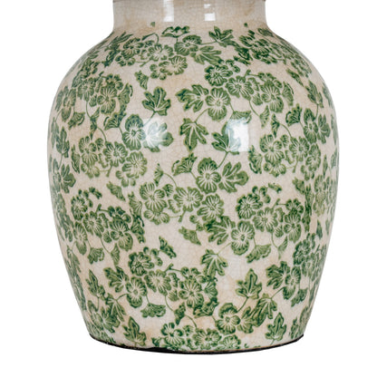 Green Clover Ceramic Pot Lamp