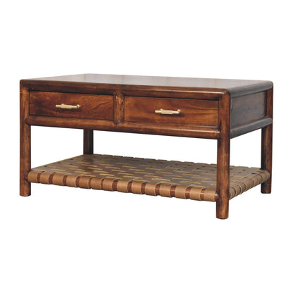 Regency Woven Coffee Table with 4 drawers