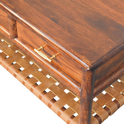 Regency Woven Coffee Table with 4 drawers