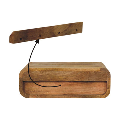 Avora Wall-Mounted Oak-ish 1 Drawer Nightstand