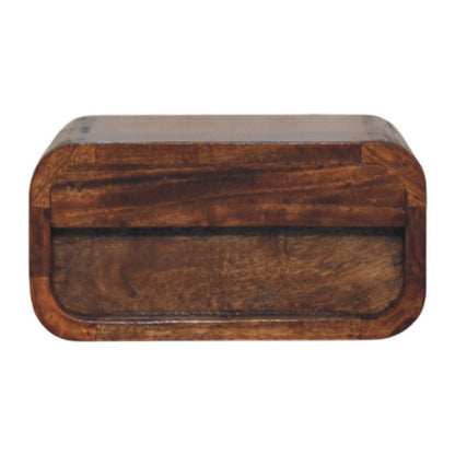 Avora Mini Wall-Mounted Chestnut 1 Drawer Nightstand