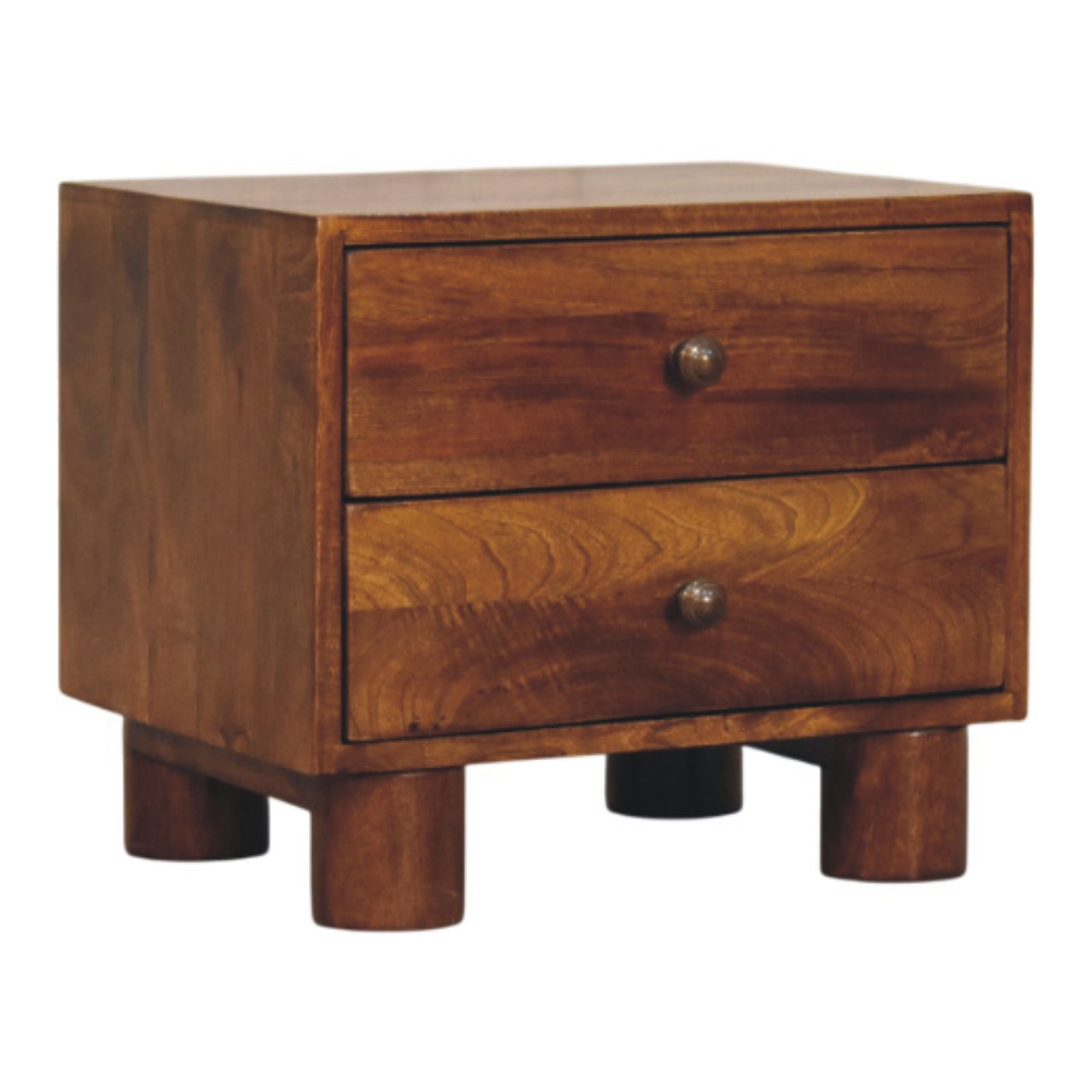 Tula 2 Drawer Chestnut Nightstand